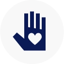 Heart on Hand Icon