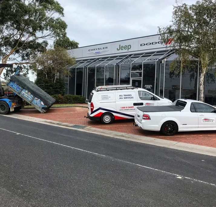 cars parked outside building